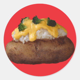 Baked Potato Classic Round Sticker