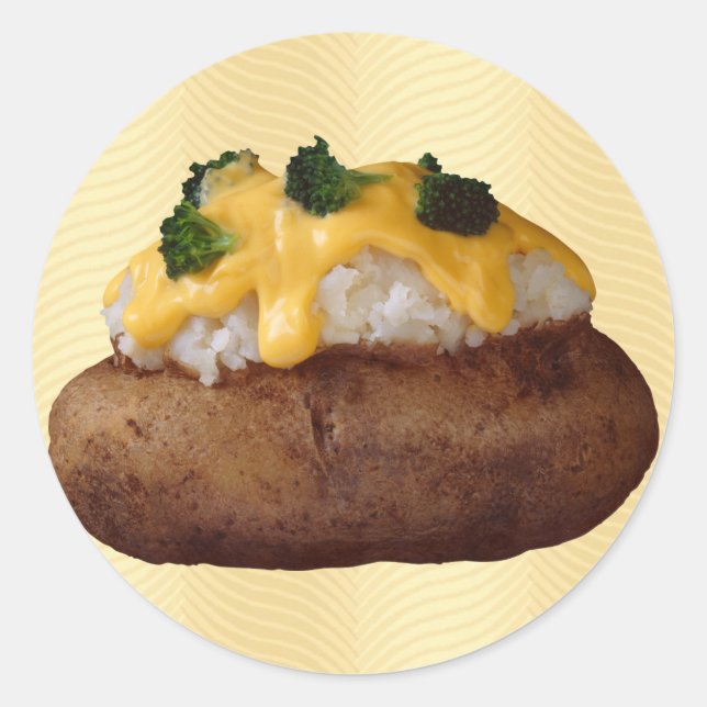 Baked Potato Classic Round Sticker (Front)