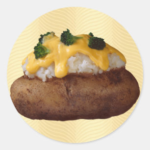 Baked Potato Classic Round Sticker
