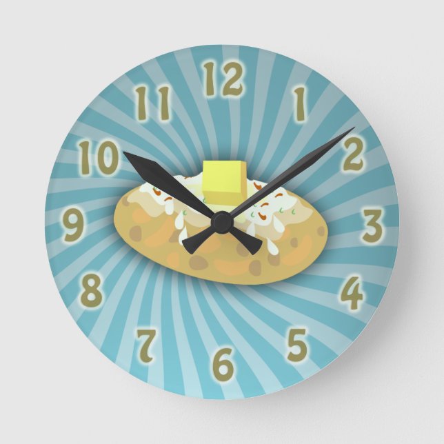 Baked Potato Round Clock (Front)