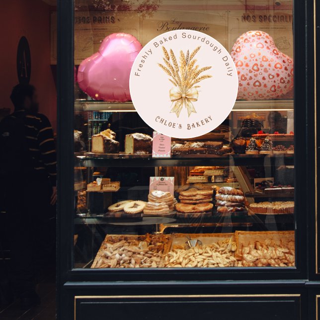 Baked Sourdough Bread │Wheat Bow Window Cling (Creator Uploaded)