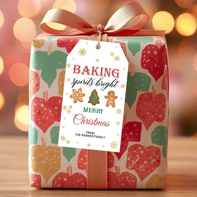 Baked spirits bright, Christmas favour tags (Creator Uploaded)