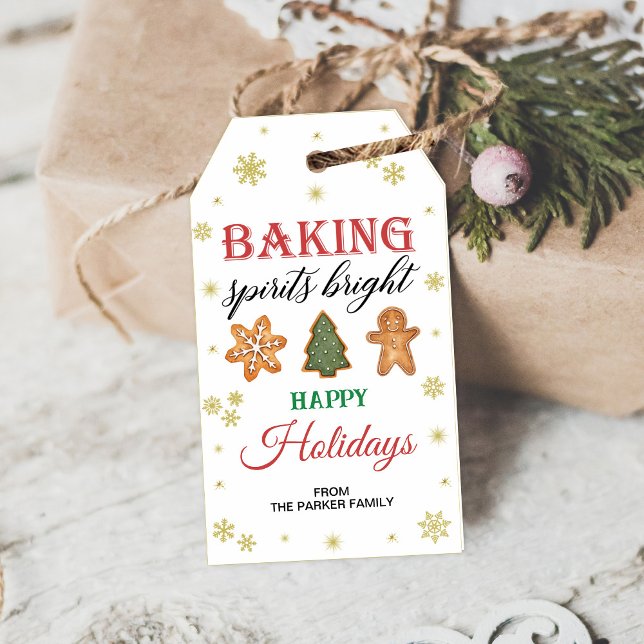 Baked spirits bright, Holidays favour tags (Creator Uploaded)