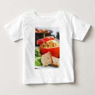 Baked stuffed peppers with meat sauce and cheese baby T-Shirt