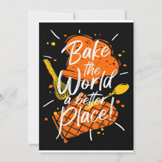 Baked the world funny quote| cooking lover gift holiday card