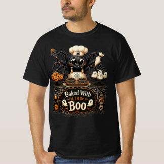 Baked With A Little Boo T-Shirt Men Spider Tee