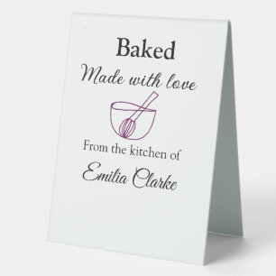 Baked with love bakery business add name texture l