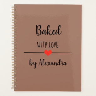 Baked with love brown name recipe planner