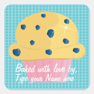 Baked with love by, Personalised Stickers