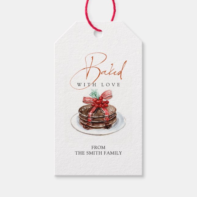 Baked With Love Christmas Baking Gift Tag (Front)