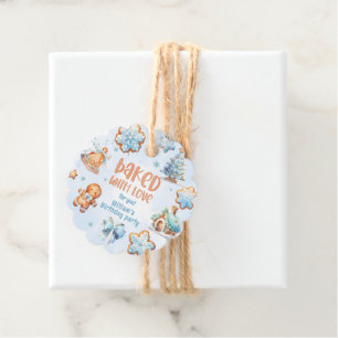 Baked with love Christmas Cookie Birthday party Favour Tags