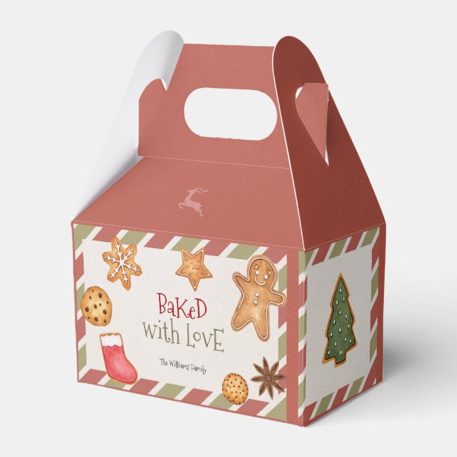 Baked With Love Christmas Gift Favour Box (Front Side)