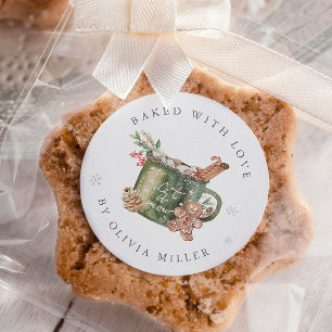 Baked With Love Christmas Hot Cocoa Sticker