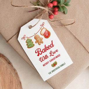 Baked With Love Christmas Treat Cookie Gift Tags