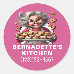 Baked with Love  Classic Round Sticker