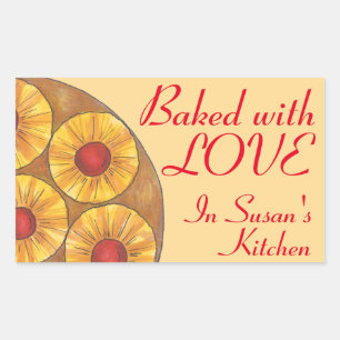 Baked With Love Customised Pineapple Cake Stickers