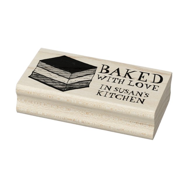 Baked with Love Italian Rainbow Seven Layer Cookie Rubber Stamp (Stamp)