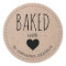 Baked With Love Kraft Paper Heart Classic Round