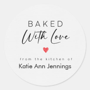 Baked With Love Label From the Kitchen Of Sticker