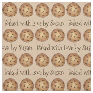 Baked with Love Personalised Chocolate Chip Cookie Fabric