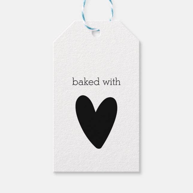 Baked with love personalised gift tags (Front)