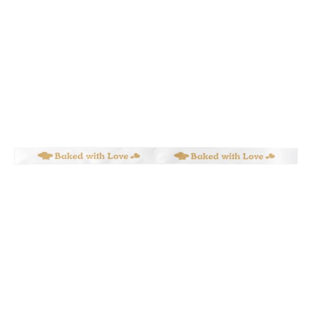 Baked With Love Pronted Satin Ribbon Roll (Front)