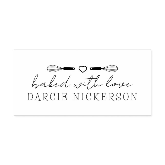 Baked With Love Rubber Stamp (Imprint)
