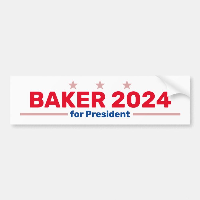 Baker 2024 bumper sticker (Front)