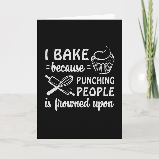 Baker Bakery Bake Bread Cake Baking Gift Idea Card (Front)