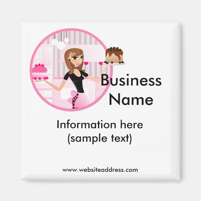 Baker/Bakery/Pastry Chef Frig Magnet Design 2 (Front)