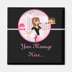 Baker/Bakery/Pastry Chef Frig Magnet Design 6