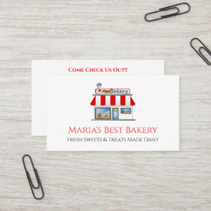 Baker Bakery Store Cafe Business Card