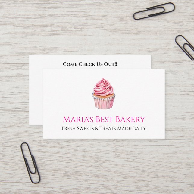 Baker Bakery Store Cafe Business Card (Front/Back In Situ)