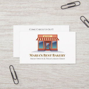 Baker Bakery Store Cafe Business Card
