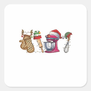 Baker Baking Bake Bakery Kitchen Worke Square Sticker