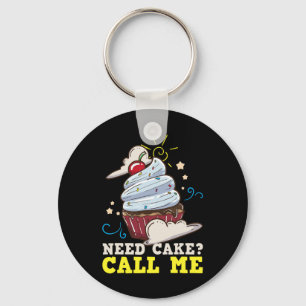 Baker Baking Cake Cupcake Gift Key Ring