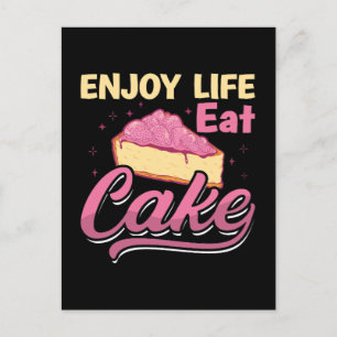 Baker Baking Enjoy Life Eat Cake Bakery Chef Cake Holiday Postcard