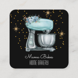Baker Baking Watercolor Pastry Chef  Square Business Card