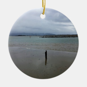 Baker Bay, Cape Disappointment, Washington Ceramic Tree Decoration