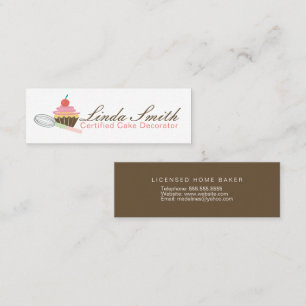 Baker Cake Bakery Decorator Cupcake Mini Business Card
