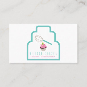 Baker Cake Logo Bakery Chocolate Cupcakes Business Card