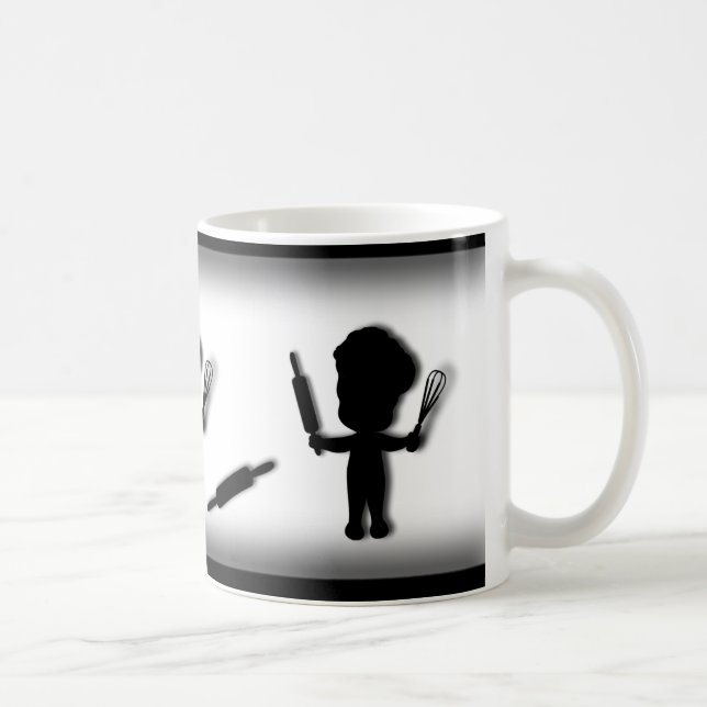 Baker Chef with Rolling Pin and Whisk Cute Mug (Right)