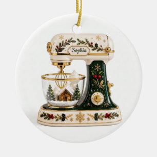 Baker Christmas Stand Mixer Custom Name Ornament