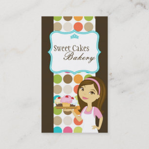 Baker Cup Cakes Bakery Sweet Treats Business Card
