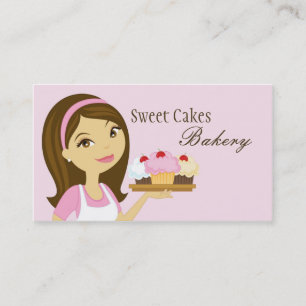 Baker Cup Cakes Bakery Sweet Treats Business Card