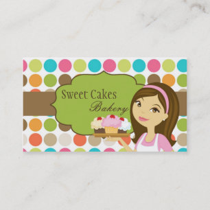 Baker Cup Cakes Bakery Sweet Treats Business Card