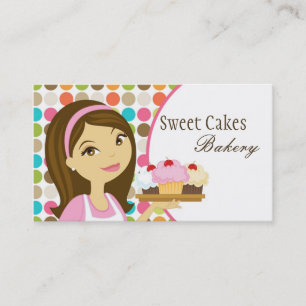 Baker Cup Cakes Bakery Sweet Treats Business Card