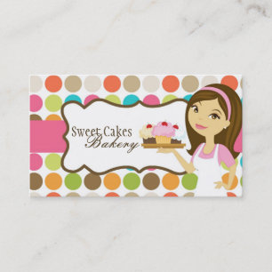 Baker Cup Cakes Bakery Sweet Treats Business Card