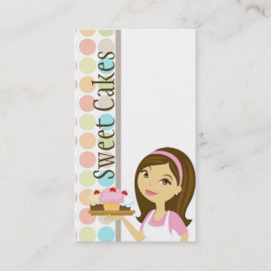 Baker Cup Cakes Bakery Sweet Treats Business Card