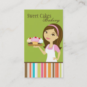 Baker Cup Cakes Bakery Sweet Treats Business Card